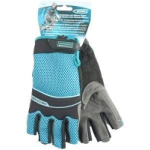 Перчатки комбинированные облегченные, открытые пальцы AKTIV, L, GROSS, 90316
