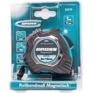 Рулетка Magnetisch 3 м х 16 мм GROSS 32570